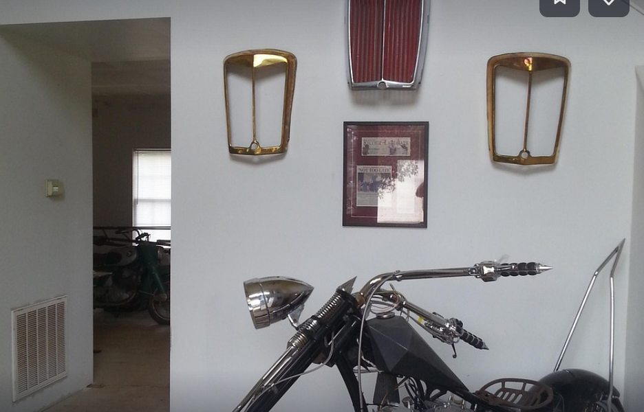 Toronto basement with motorcycle