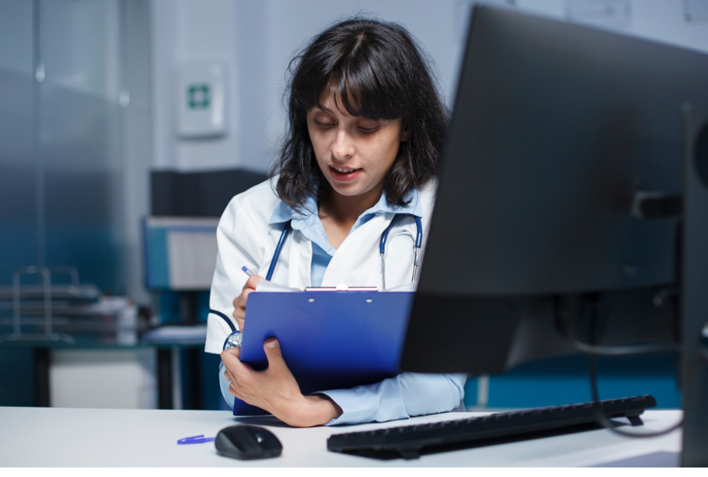 nurse in medical office