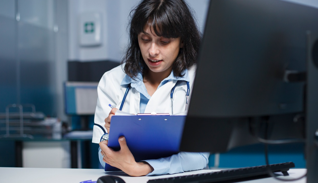 nurse in medical office